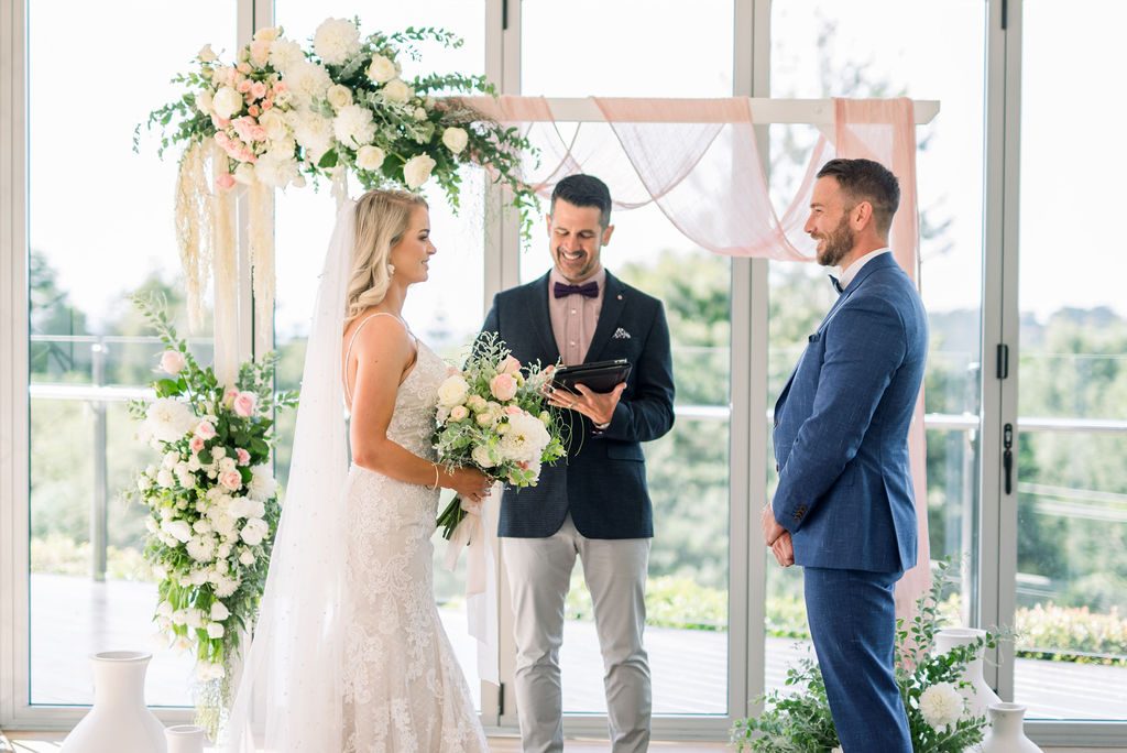 Beautiful flowers alter wedding