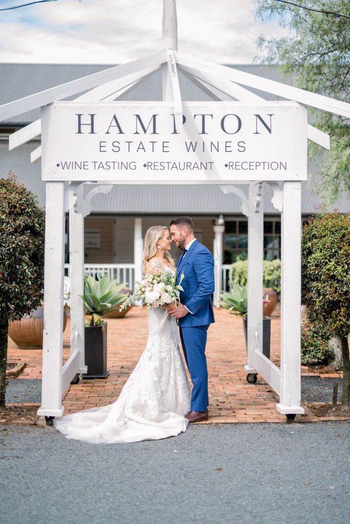 Hampton Estate Wines wedding couple
